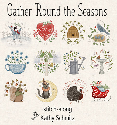 Gather 'Round the Seasons - PDF stitch and color guide - NOT PATTERNS