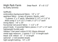 High Park Farm - snap pouch digital pattern